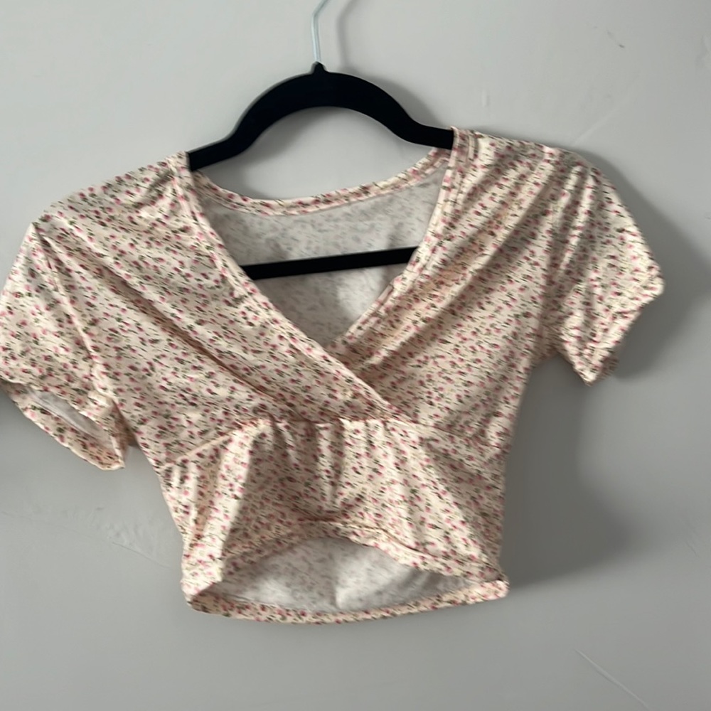 Pale Yellow Floral Blouse